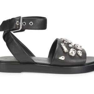 3.1 Phillip Lim Black Sandals with Silver Accents